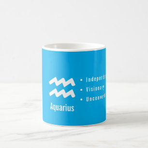 Wassermann-Sternzeichen-Eigenschaften Minimale Ast Kaffeetasse