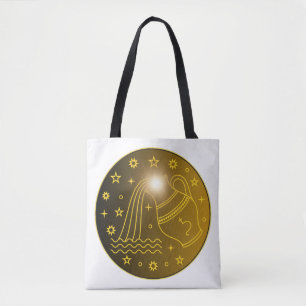 Wassermann-Sternzeichen-Emblem Minimales Himmels Tasche