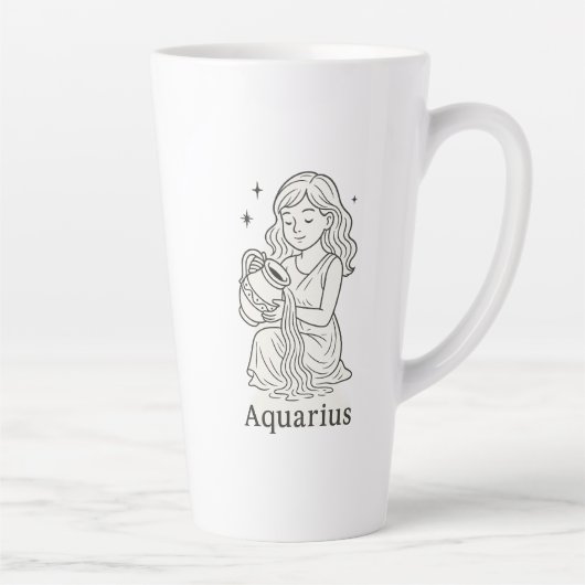 Wassermann-Sternzeichen-Frau  Milchtasse (Rechts)