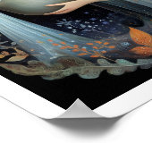 Wassermann Sternzeichen Geburtshoroskop Astrologie Poster (Ecke)