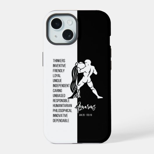 Wassermann-Sternzeichen iPhone 15 Hülle (Rückseite)