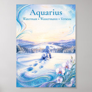 Wassermann-Sternzeichen Kleine Kunst Traumhafte Poster