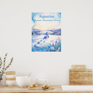 Wassermann-Sternzeichen-Kunst Traumhafte Astrolo Poster