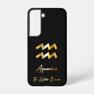 Wassermann-Sternzeichen, Schwarz & Gold Samsung Galaxy Hülle