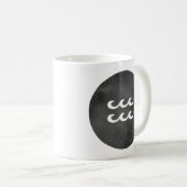 Wassermann-Sternzeichen Schwarz und Weiß Kaffeetasse (VorderseiteRechts)
