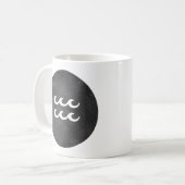 Wassermann-Sternzeichen Schwarz und Weiß Kaffeetasse (Vorderseite Links)