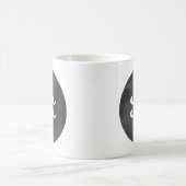 Wassermann-Sternzeichen Schwarz und Weiß Kaffeetasse (Mittel)