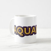 Wassermann-Sternzeichen-Text-Design Kaffeetasse (Vorderseite Links)