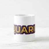 Wassermann-Sternzeichen-Text-Design Kaffeetasse (Mittel)