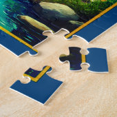 Wassermann-Sternzeichen unter einem sternenklaren Puzzle (Seite)