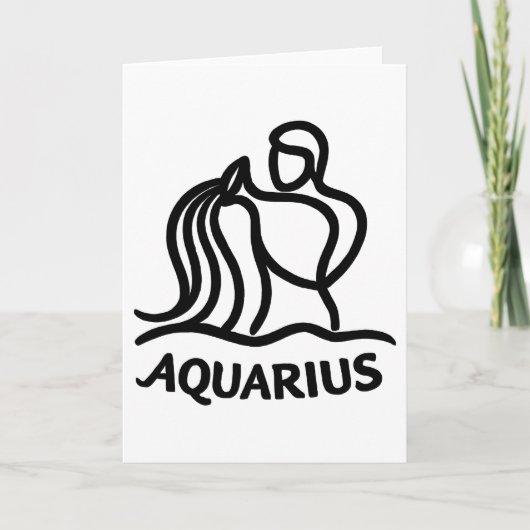 Wassermann Sternzeichen Wassermann Astrologie Desi Karte (Vorderseite)