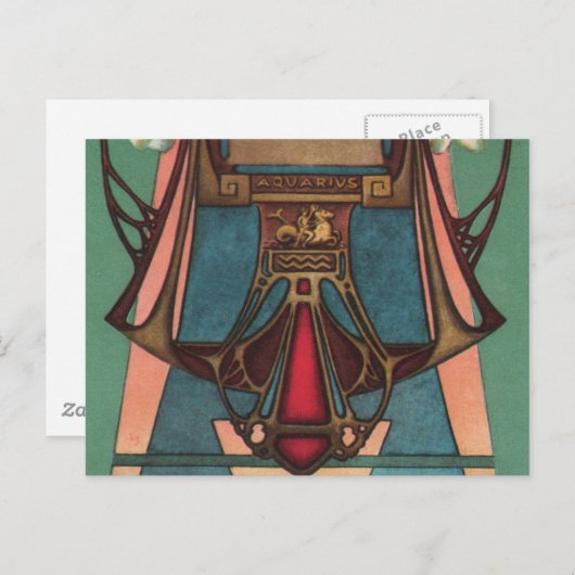 Wassermann-Tierkreis Postkarte (Vorne/Hinten)