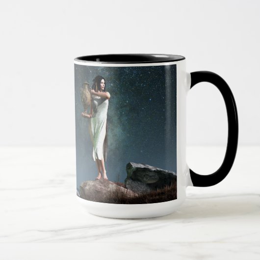 Wassermann-Tierkreis-Symbol Tasse (Rechts)
