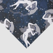 Wassermann-Tierkreis-wasserführende kosmische Frau Seidenpapier (Detail)