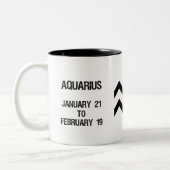Wassermann-Tierkreis-Zeichen ("das große") Zweifarbige Tasse (Links)