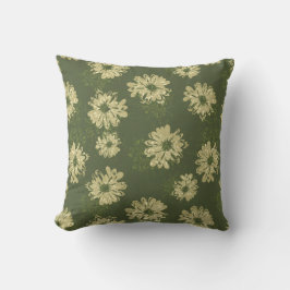 Wassermann-Vintager Blumen- und karierter Kissen