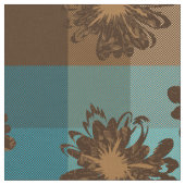 Wassermann-Vintages kariertes u. psychedelisches Stoff (Nahaufnahme)