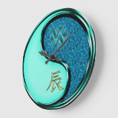 Wassermann & Wasser-Drache Große Wanduhr (Winkel)