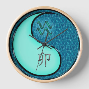 Wassermann & Wasser Kaninchen Uhr