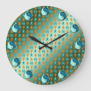 Wassermann & Wasser-Ratte Große Wanduhr