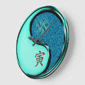 Wassermann & Wasser-Tiger Große Wanduhr (Winkel)