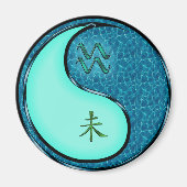 Wassermann & Wasser Ziege Schlüsselanhänger Magnet (Vorne)