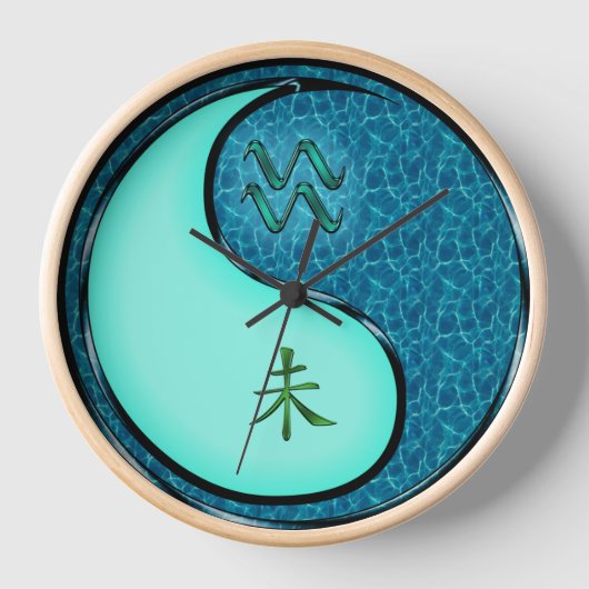 Wassermann & Wasser Ziege Uhr (Vorderseite)