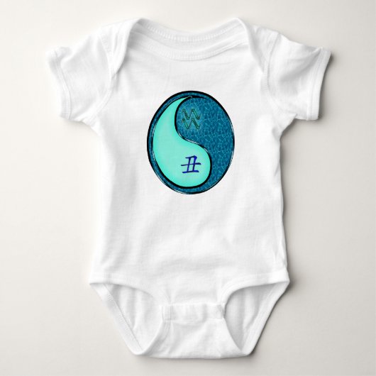 Wassermann & Wasserbüffel Baby Strampler (Vorderseite)