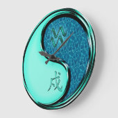 Wassermann & Wasserhund Große Wanduhr (Winkel)