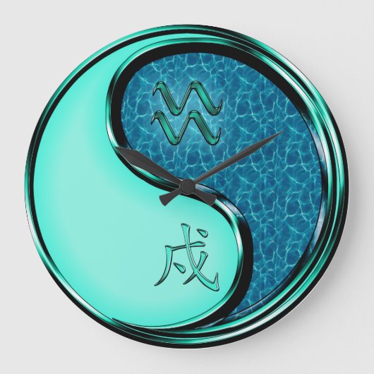 Wassermann & Wasserhund Große Wanduhr (Vorderseite)