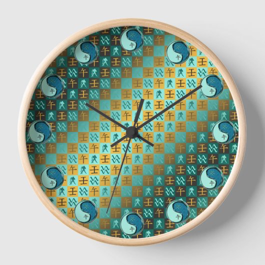 Wassermann & Wasserpferd Uhr (Vorderseite)