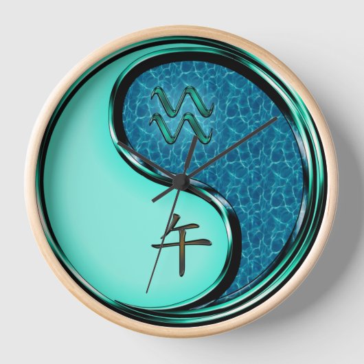 Wassermann & Wasserpferd Uhr (Vorderseite)
