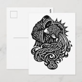 Wassermann Wasserträger — keltischer Knotwerk-Tier Postkarte (Vorne/Hinten)