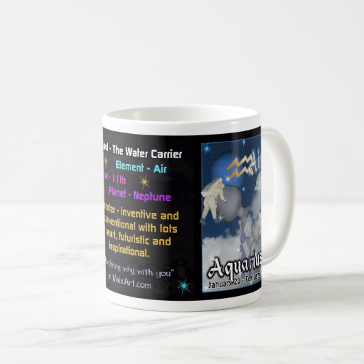 Wassermanntierkreis Schale Kaffeetasse (VorderseiteRechts)