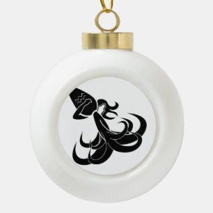 Wassermannwasserträgerastrologie-Horoskoptierkrei Keramik Kugel-Ornament