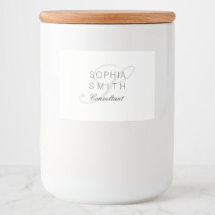 Wassermarke Minimalistisches Monogramm-eleganter Lebensmitteletikett
