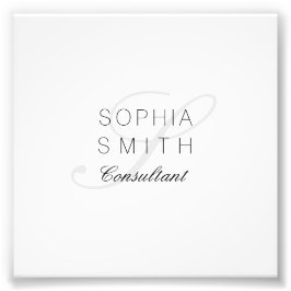 Wassermarket Minimalistisch Monogram Elegant Consu Fotodruck