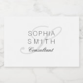 Wassermarket Minimalistisch Monogram Elegant Consu Lebensmitteletikett (Einzelnes Label)