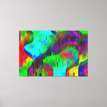 "Wassermauer" Stretchierte Leinwand 3 gestapelt 60