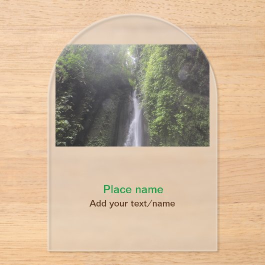 Wassermeer Strand Foto geben Namen Text Platz Somm Acryleinladungen (Vorderseite)