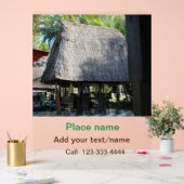 Wassermeer Strand Foto geben Namen Text Platz Somm Acrylschild (Hochzeit)