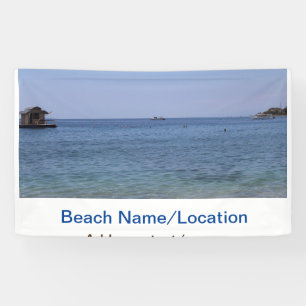 Wassermeer Strand Foto geben Namen Text Platz Somm Banner