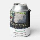 Wassermeer Strand Foto geben Namen Text Platz Somm Dosenkühler (Kanne Vorderseite)