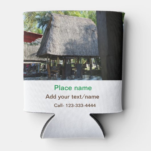 Wassermeer Strand Foto geben Namen Text Platz Somm Dosenkühler (Vorderseite)