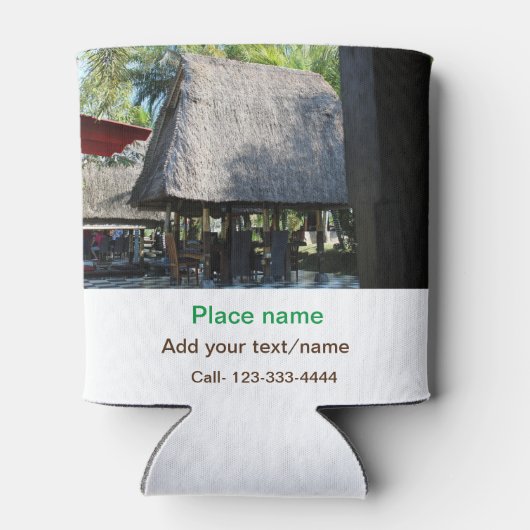 Wassermeer Strand Foto geben Namen Text Platz Somm Dosenkühler (Rückseite)