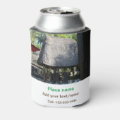 Wassermeer Strand Foto geben Namen Text Platz Somm Dosenkühler (Kanne Rückseite)