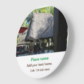 Wassermeer Strand Foto geben Namen Text Platz Somm Große Wanduhr (Winkel)