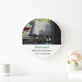 Wassermeer Strand Foto geben Namen Text Platz Somm Große Wanduhr (Zuhause)