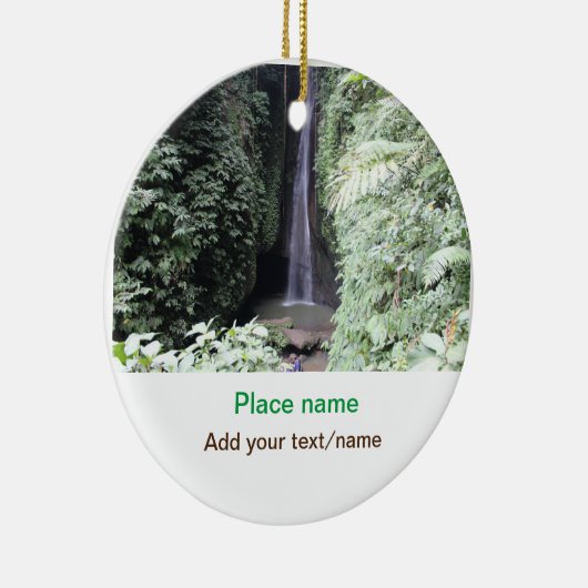 Wassermeer Strand Foto geben Namen Text Platz Somm Keramik Ornament (Rechts)