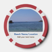 Wassermeer Strand Foto geben Namen Text Platz Somm Pokerchips (Rückseite)